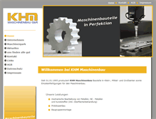 Tablet Screenshot of khm-maschinenbau.com